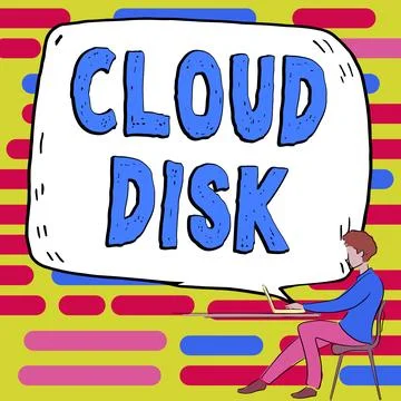 Inspiration showing sign Cloud Disk. Business showcase web base service that Stock Illustration