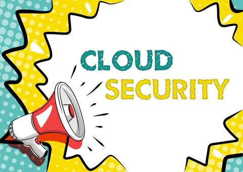 Inspiration showing sign Cloud Security. Business overview Imposing a secured Stock Illustration