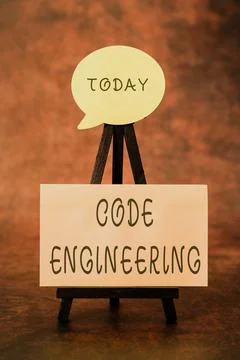 Inspiration showing sign Code Engineering. Business approach application of Stock Photos