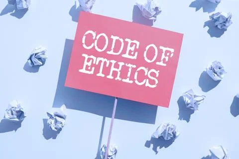 Inspiration showing sign Code Of Ethics, Business approach Moral Rules Ethica 스톡 일러스트
