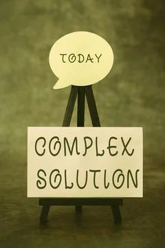 Inspiration showing sign Complex Solution. Word for significant ideas that are Foto stock