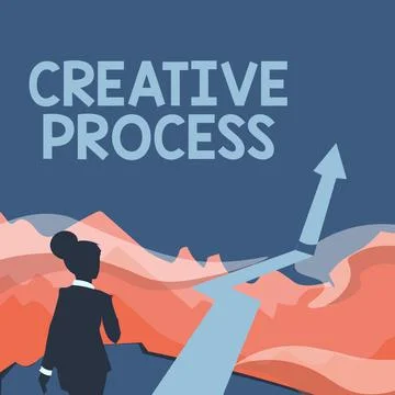 Inspiration showing sign Creative Process. Business overview act of making new Stock Illustration