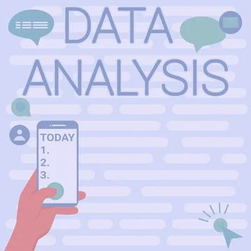 Inspiration showing sign Data Analysis. Word for Translate numbers to Analytical Stock Illustration