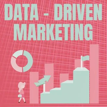 Inspiration showing sign Data Driven Marketing. Word for Strategy built on 스톡 일러스트