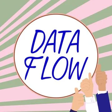 Inspiration showing sign Data Flow. Word Written on the movement of data through Stockillustratie