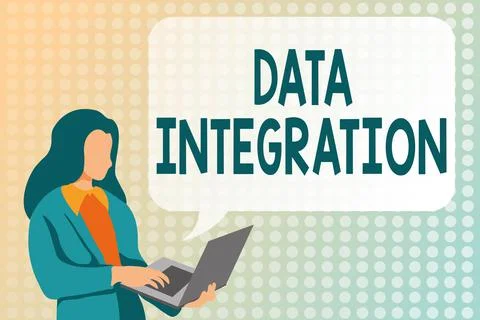 Inspiration showing sign Data Integration. Internet Concept involves combining Stock Illustration