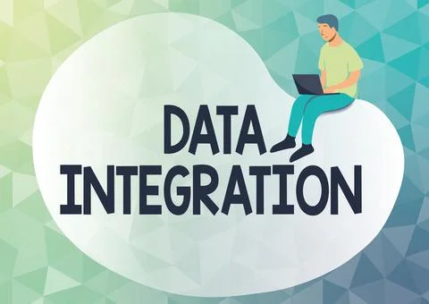 Inspiration showing sign Data Integration. Business overview involves combining Illustrazione stock