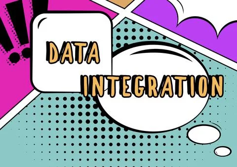 Inspiration showing sign Data Integrationcombination of technical and business Stock Illustration