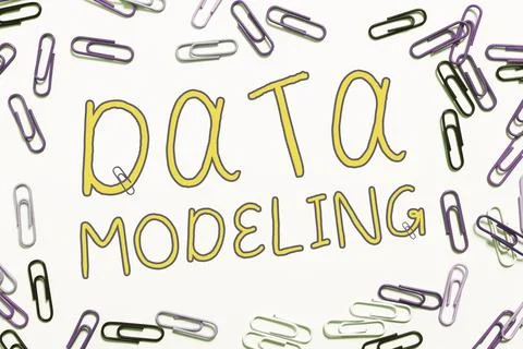 Inspiration showing sign Data Modeling. Business overview process of 写真素材