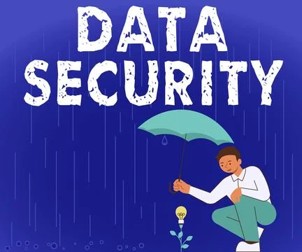 Inspiration showing sign Data Security. Internet Concept Confidentiality Disk イラスト素材
