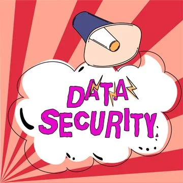 Inspiration showing sign Data Security. Conceptual photo Confidentiality Disk Stock Illustration