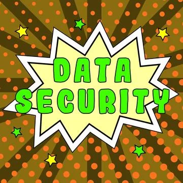 Inspiration showing sign Data Security. Internet Concept Confidentiality Disk Stock Illustration