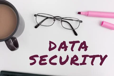 Inspiration showing sign Data Security. Business overview Confidentiality Disk Stock Photos