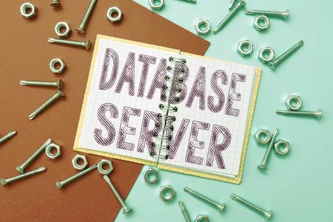 Inspiration showing sign Database Server. Concept meaning uses a database Stock Photos
