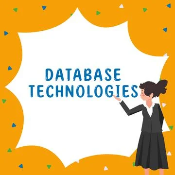 Inspiration showing sign Database Technologies. Business approach uses a イラスト素材