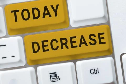 Inspiration showing sign Decrease. Internet Concept make or become smaller or Stock Photos