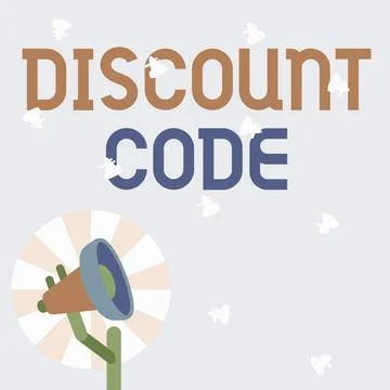 Inspiration showing sign Discount Code. Word Written on Series of letters or イラスト素材