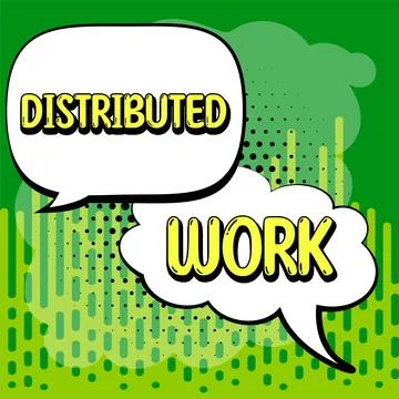 Inspiration showing sign Distributed Work. Business showcase practiced by Stock Illustration