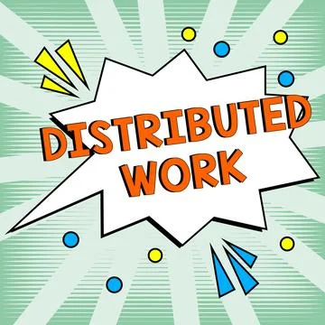 Inspiration showing sign Distributed Work. Business showcase practiced by Stock Illustration