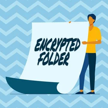 Inspiration showing sign Encrypted Folder. Business approach protect Stock Illustration