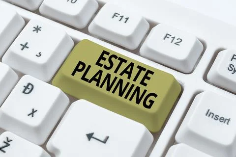Inspiration showing sign Estate Planning. Business approach The management and Stock Photos