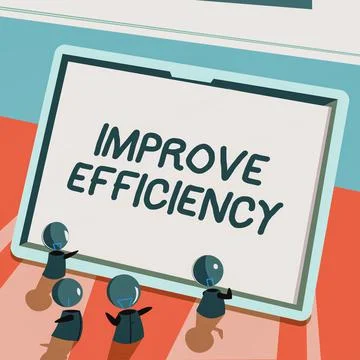 Inspiration showing sign Improve EfficiencyCompetency in performance with Least Illustrazione stock