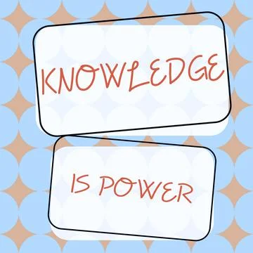 Inspiration showing sign Knowledge Is Powerskills acquired through experience 스톡 일러스트