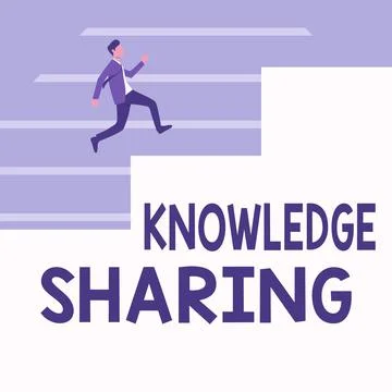 Inspiration showing sign Knowledge Sharing. Word for deliberate exchange of 스톡 일러스트
