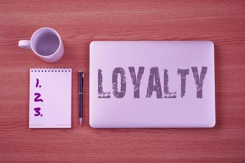 Inspiration showing sign Loyalty. Concept meaning faithfulness to commitments or Foto stock