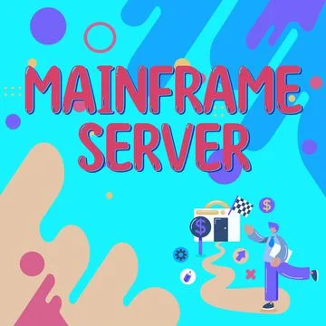 Inspiration showing sign Mainframe Server. Conceptual photo the inability to 库存插图