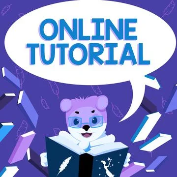 Inspiration showing sign Online Tutorial. Concept meaning process of tutoring in Stock Illustration