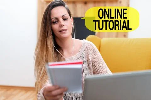 Inspiration showing sign Online Tutorial. Conceptual photo process of tutoring Stock Photos