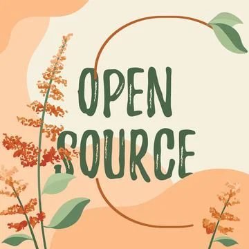 Inspiration showing sign Open Source. Internet Concept contains the source code Illustrazione stock