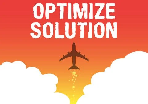 Inspiration showing sign Optimize Solution. Word Written on process of finding Illustrazione stock