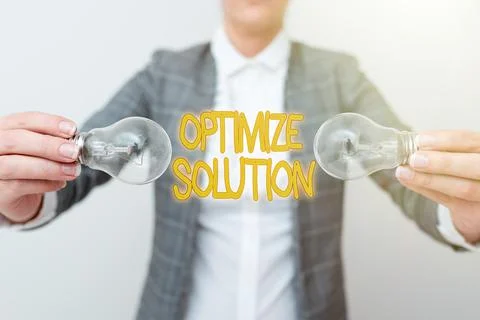 Inspiration showing sign Optimize Solution. Internet Concept process of finding 스톡 사진