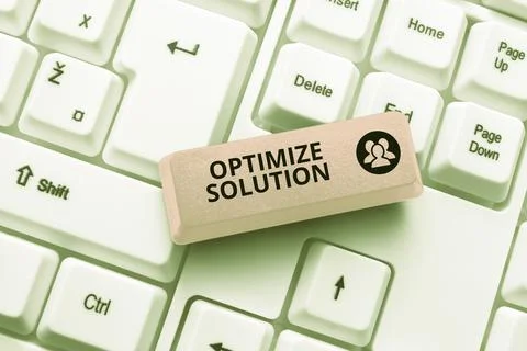 Inspiration showing sign Optimize Solution. Business idea process of finding the 스톡 사진