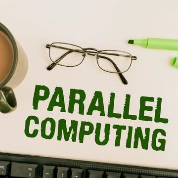 Inspiration showing sign Parallel Computing. Word for simultaneous calculation Stock-Fotos