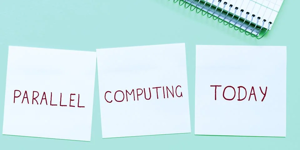 Inspiration showing sign Parallel Computing. Business approach simultaneous Stockfoto's