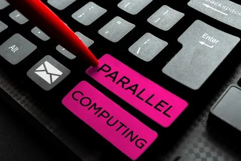 Inspiration showing sign Parallel Computing. Business overview simultaneous 库存照片