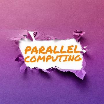 Inspiration showing sign Parallel Computing. Business concept simultaneous Stockfoto's