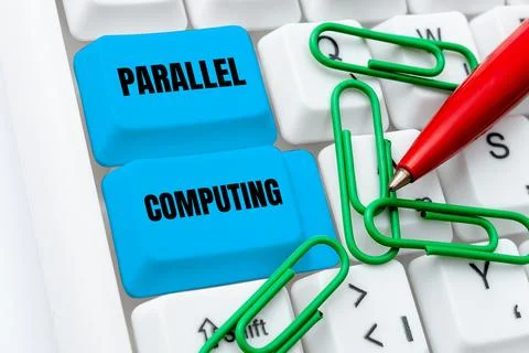 Inspiration showing sign Parallel Computing. Business overview simultaneous Stock-Fotos