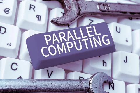 Inspiration showing sign Parallel Computing. Business approach simultaneous Stockfoto's