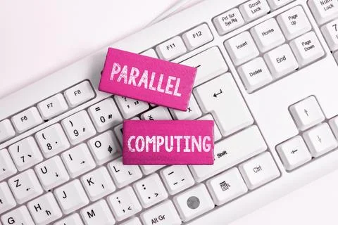 Inspiration showing sign Parallel Computing. Word Written on simultaneous 库存照片
