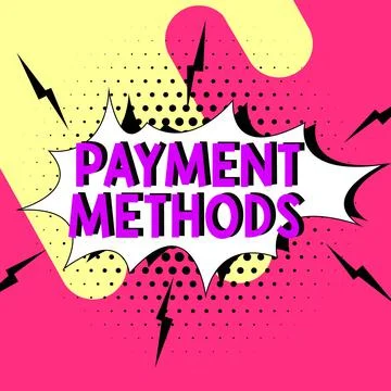 Inspiration showing sign Payment Methods. Word Written on Several ways utilized Stock Illustration