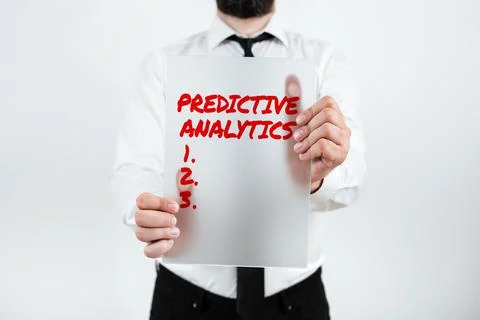 Inspiration showing sign Predictive Analytics. Business idea Optimize Collection Stockfoto's