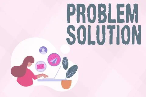 Inspiration showing sign Problem Solution. Word for solving consists of using Stock Illustration