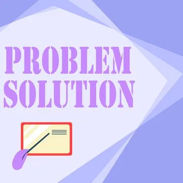 Inspiration showing sign Problem Solution. Business approach solving consists of Stock Illustration