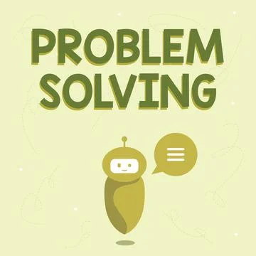 Inspiration showing sign Problem Solving. Business idea to find an answer or Stock Illustration