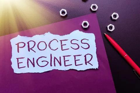 Inspiration showing sign Process Engineer. Business overview responsible for Stock Photos
