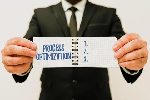 Inspiration showing sign Process Optimization. Word for improves the processes Fotos de archivo